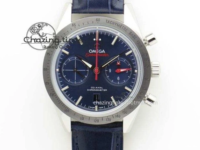 0517 Sophisticated Planet Ocean Master Chronometer Chrono SS OM 1:1 Best Edition Orange On SS Bracelet A 8156